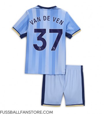 Tottenham Hotspur Micky van de Ven #37 Replik Auswärtstrikot Kinder 2024-25 Kurzarm (+ Kurze Hosen)